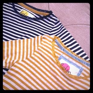Bundle two mini Boden girls shirts